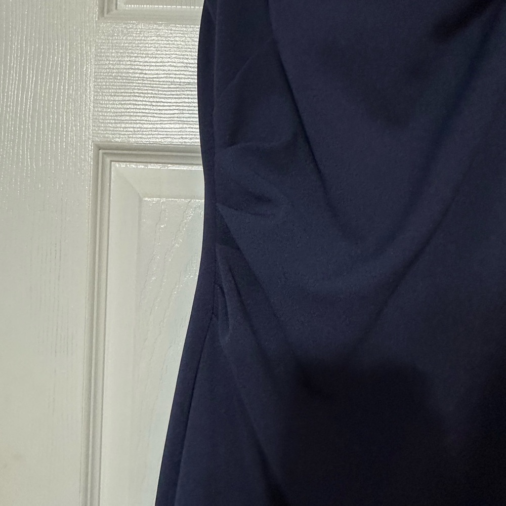 Vince Camuto Off Shoulder Crepe Flounced Cocktail Dress - Picture 6 of 15